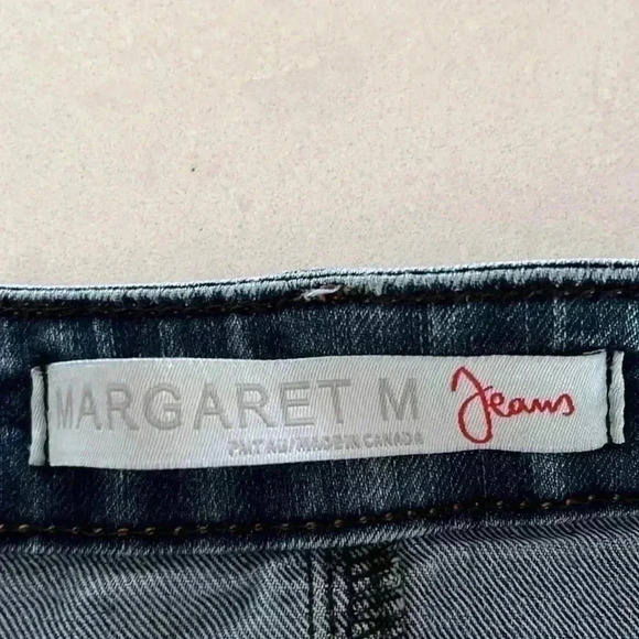 Margaret M Womens Jeans Dark Wash 12 Straight Leg Zip/Button Fly Front Pockets - Picture 2 of 8